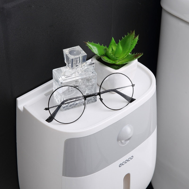 Toilet Paper Holder Wall Mounted Paper Towels Holder For Kitchen Bathroom Toilet Paper Storage Box Toilet Roll Holder