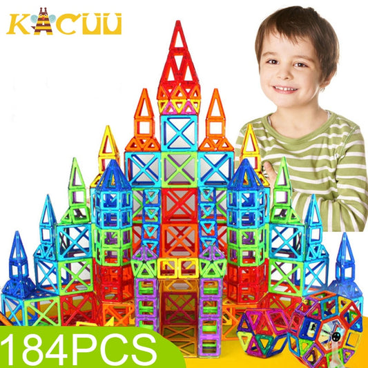 184pcs-110pcs Mini Magnetic Designer Construction Set Model &amp; Building Toy Plastic Magnetic Blocks Educational Toys For Kids Gif