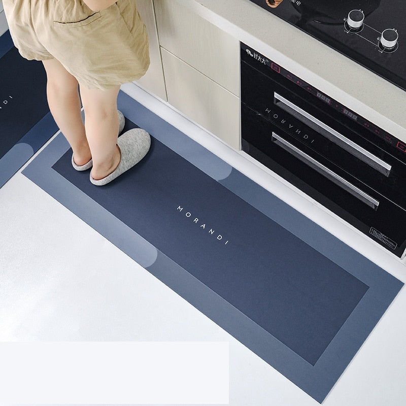 Super Absorbent Kitchen Mat Non-slip Kitchen Rug Quick Drying Bathroom Floor Mat Entrance Doormat Rubber Bottom Rug Toilet Mats
