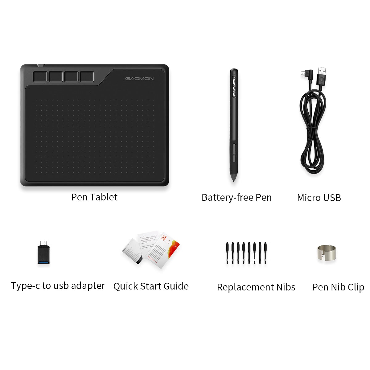 GAOMON S620 6.5 x 4" Digital Graphic Tablet for Drawing Painting&amp;Game OSU, 8192 Level Pen Tablet Support Android/Windows/Mac OS