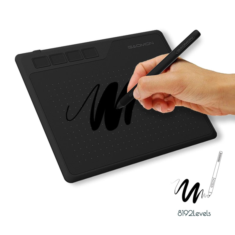 GAOMON S620 6.5 x 4" Digital Graphic Tablet for Drawing Painting&amp;Game OSU, 8192 Level Pen Tablet Support Android/Windows/Mac OS