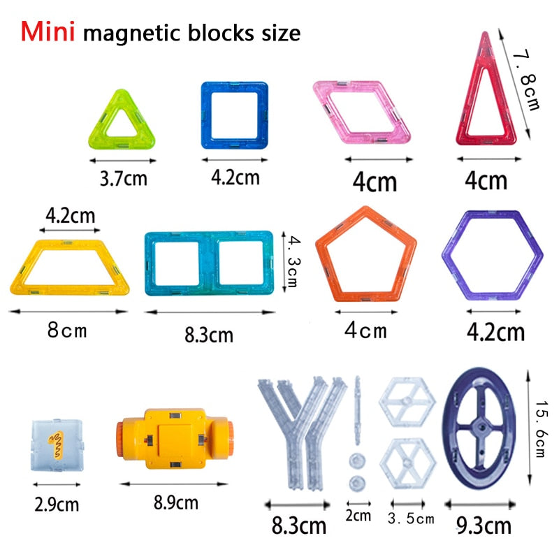 184pcs-110pcs Mini Magnetic Designer Construction Set Model &amp; Building Toy Plastic Magnetic Blocks Educational Toys For Kids Gif
