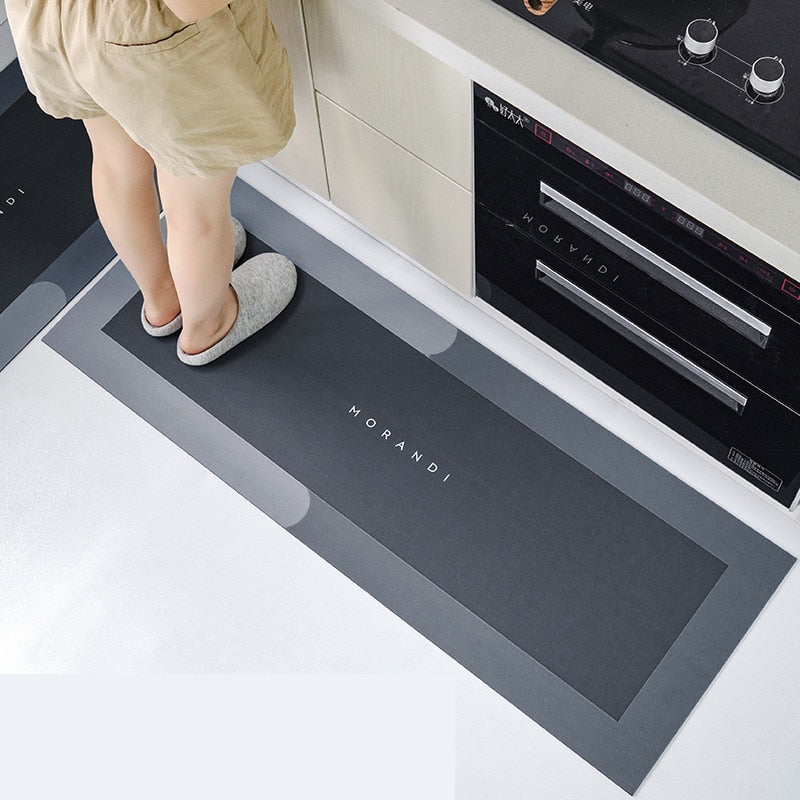 Super Absorbent Kitchen Mat Non-slip Kitchen Rug Quick Drying Bathroom Floor Mat Entrance Doormat Rubber Bottom Rug Toilet Mats