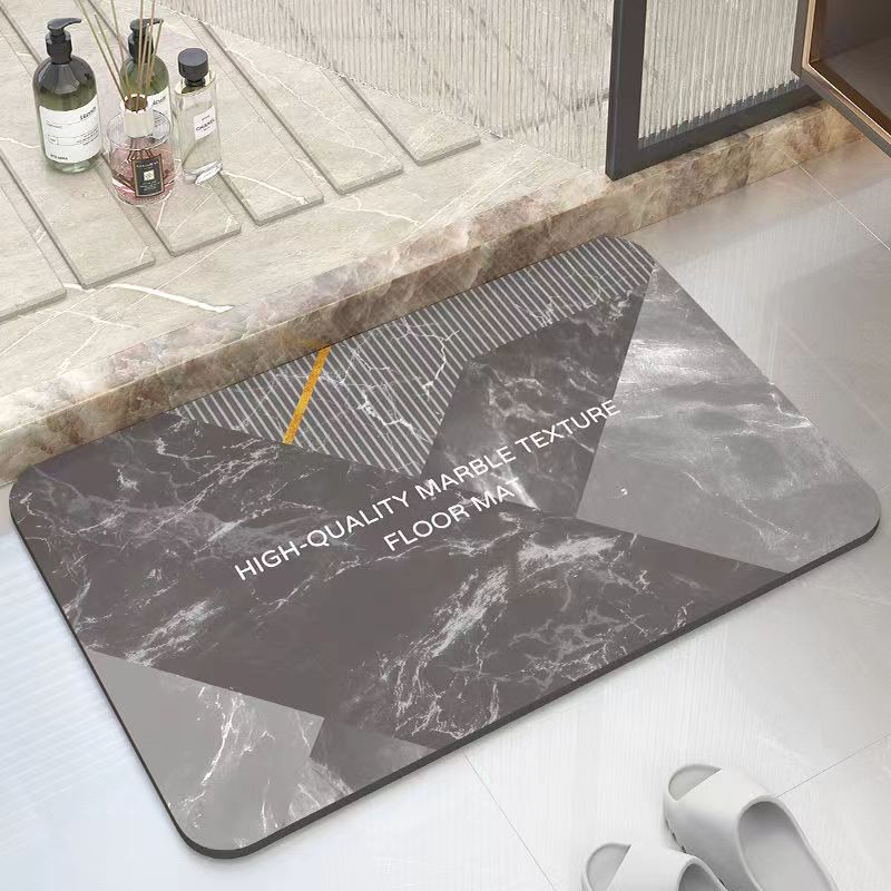 Bathroom Absorbent Pad Carpet Oval Diatom Mud Water Absorbing Bathroom Mat Quick Drying Non-slip Toilet Floor Mats Kitchen Door