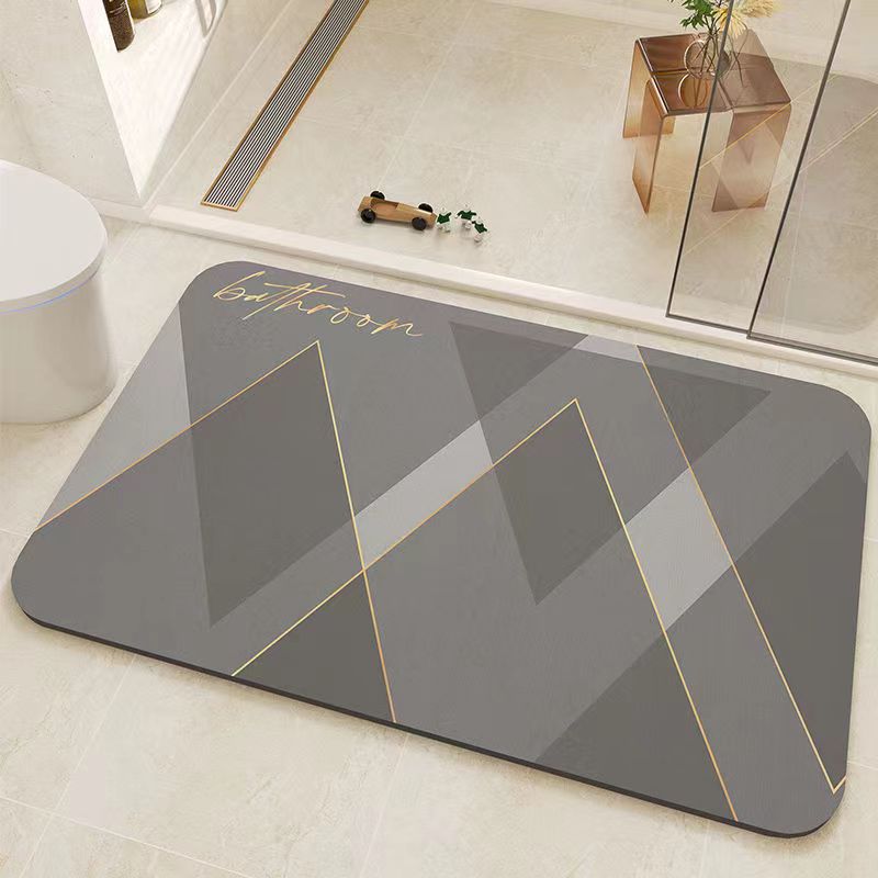 Bathroom Absorbent Pad Carpet Oval Diatom Mud Water Absorbing Bathroom Mat Quick Drying Non-slip Toilet Floor Mats Kitchen Door