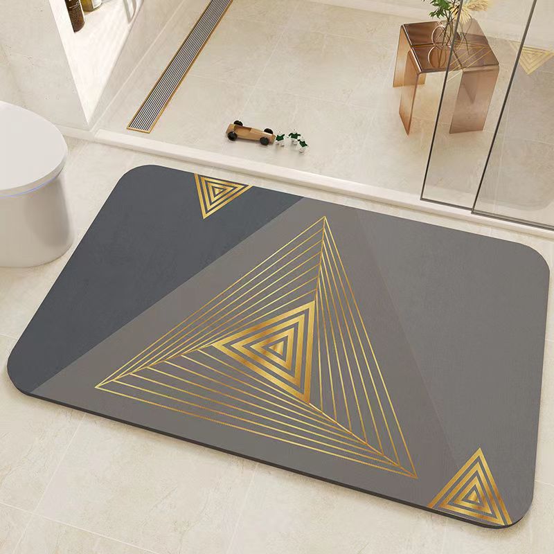 Bathroom Absorbent Pad Carpet Oval Diatom Mud Water Absorbing Bathroom Mat Quick Drying Non-slip Toilet Floor Mats Kitchen Door