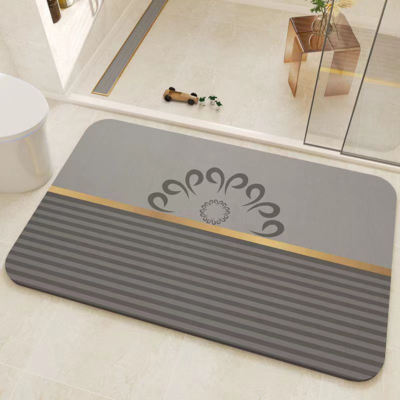 Bathroom Absorbent Pad Carpet Oval Diatom Mud Water Absorbing Bathroom Mat Quick Drying Non-slip Toilet Floor Mats Kitchen Door