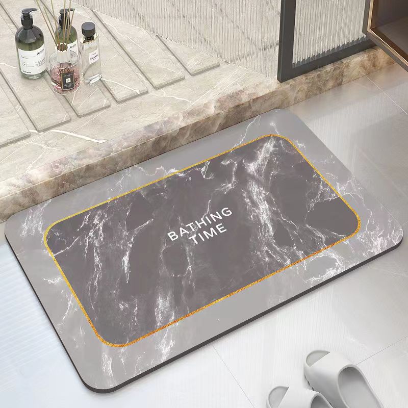 Bathroom Absorbent Pad Carpet Oval Diatom Mud Water Absorbing Bathroom Mat Quick Drying Non-slip Toilet Floor Mats Kitchen Door