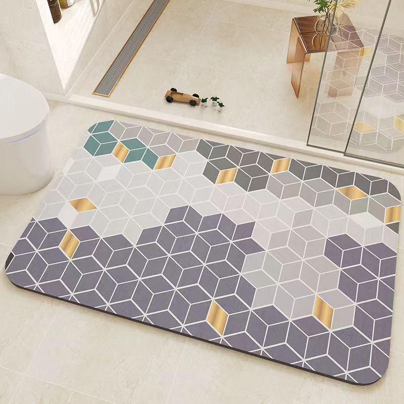 Bathroom Absorbent Pad Carpet Oval Diatom Mud Water Absorbing Bathroom Mat Quick Drying Non-slip Toilet Floor Mats Kitchen Door