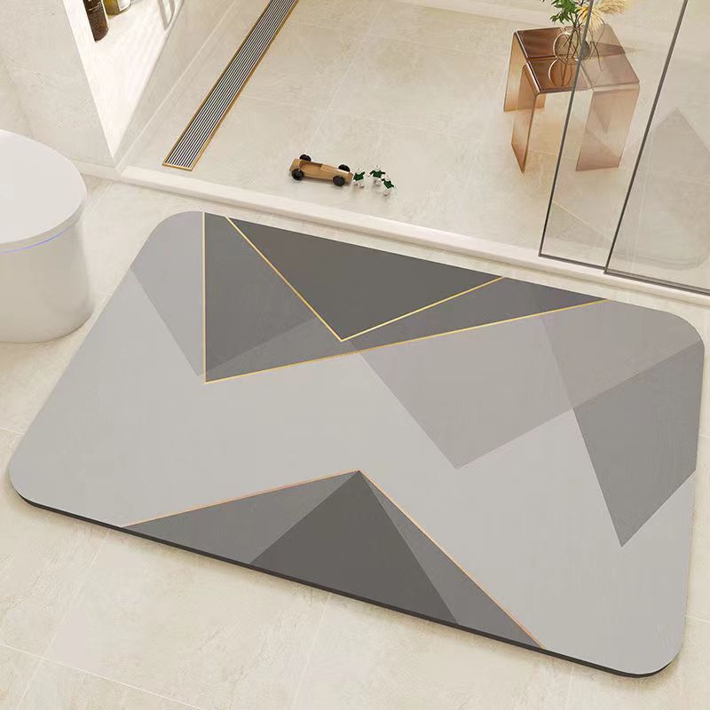 Bathroom Absorbent Pad Carpet Oval Diatom Mud Water Absorbing Bathroom Mat Quick Drying Non-slip Toilet Floor Mats Kitchen Door