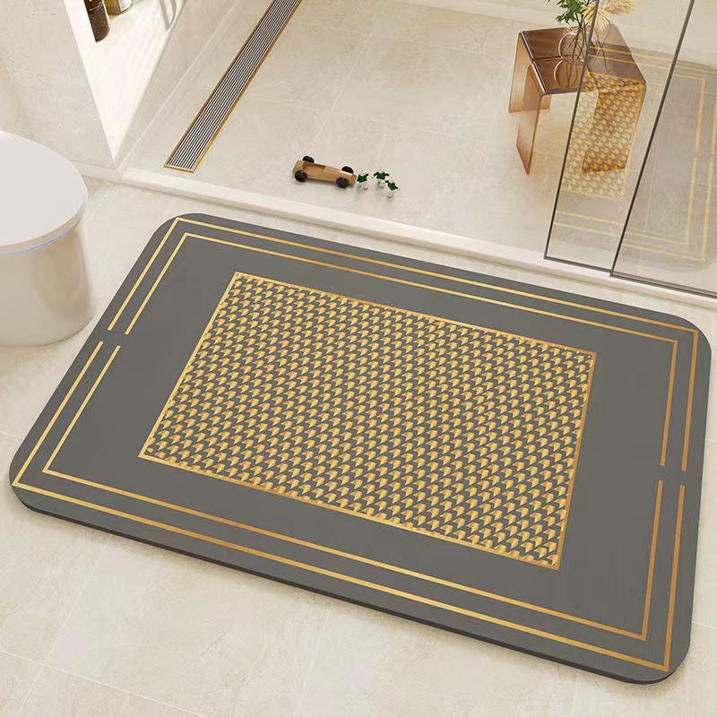 Bathroom Absorbent Pad Carpet Oval Diatom Mud Water Absorbing Bathroom Mat Quick Drying Non-slip Toilet Floor Mats Kitchen Door