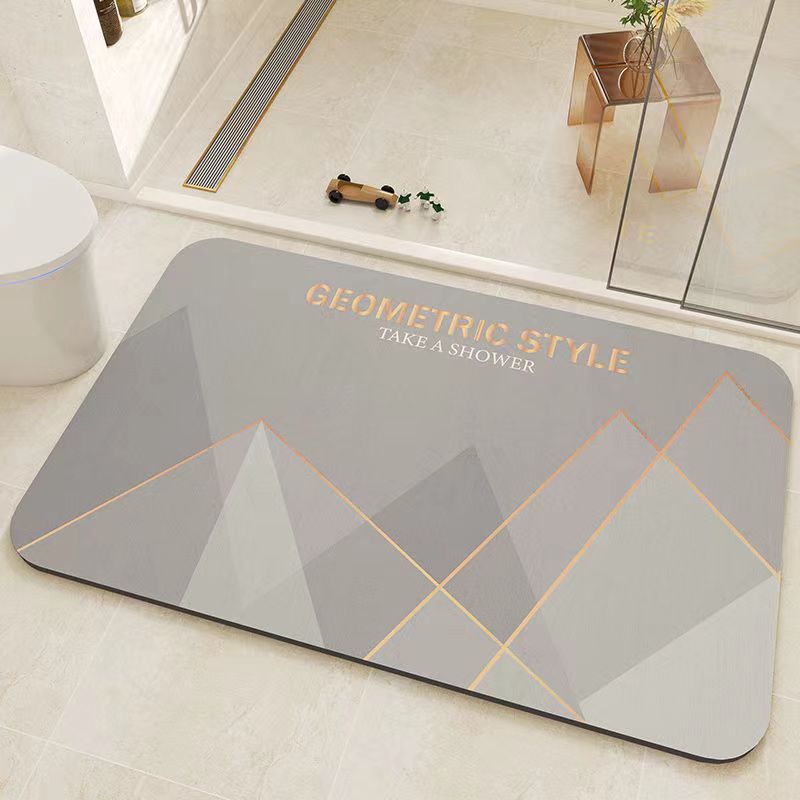 Bathroom Absorbent Pad Carpet Oval Diatom Mud Water Absorbing Bathroom Mat Quick Drying Non-slip Toilet Floor Mats Kitchen Door