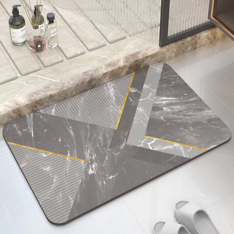 Bathroom Absorbent Pad Carpet Oval Diatom Mud Water Absorbing Bathroom Mat Quick Drying Non-slip Toilet Floor Mats Kitchen Door