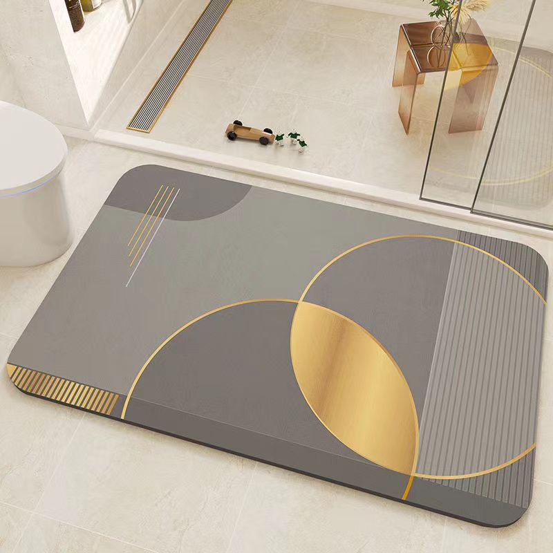Bathroom Absorbent Pad Carpet Oval Diatom Mud Water Absorbing Bathroom Mat Quick Drying Non-slip Toilet Floor Mats Kitchen Door