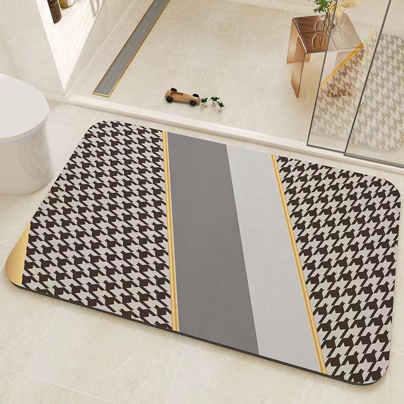 Bathroom Absorbent Pad Carpet Oval Diatom Mud Water Absorbing Bathroom Mat Quick Drying Non-slip Toilet Floor Mats Kitchen Door
