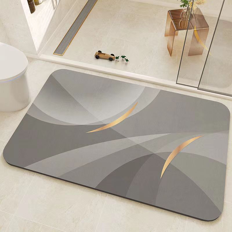 Bathroom Absorbent Pad Carpet Oval Diatom Mud Water Absorbing Bathroom Mat Quick Drying Non-slip Toilet Floor Mats Kitchen Door