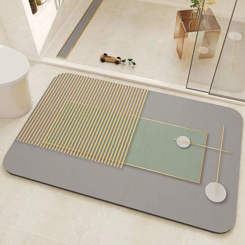 Bathroom Absorbent Pad Carpet Oval Diatom Mud Water Absorbing Bathroom Mat Quick Drying Non-slip Toilet Floor Mats Kitchen Door