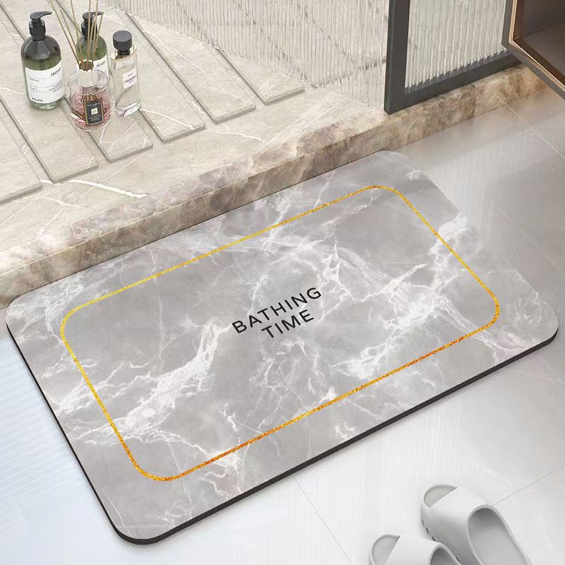 Bathroom Absorbent Pad Carpet Oval Diatom Mud Water Absorbing Bathroom Mat Quick Drying Non-slip Toilet Floor Mats Kitchen Door