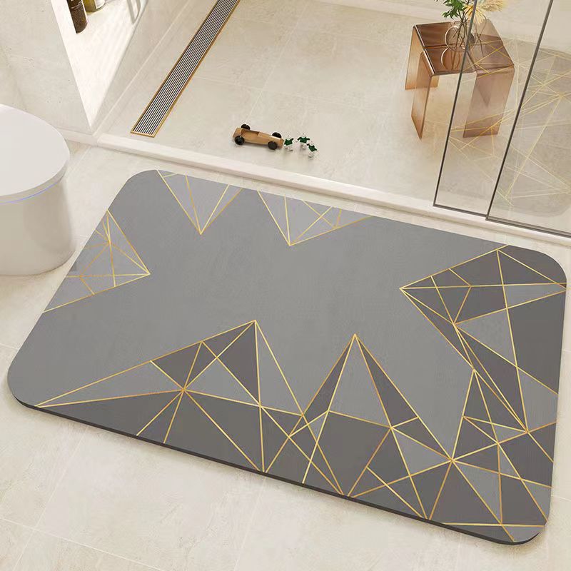 Bathroom Absorbent Pad Carpet Oval Diatom Mud Water Absorbing Bathroom Mat Quick Drying Non-slip Toilet Floor Mats Kitchen Door